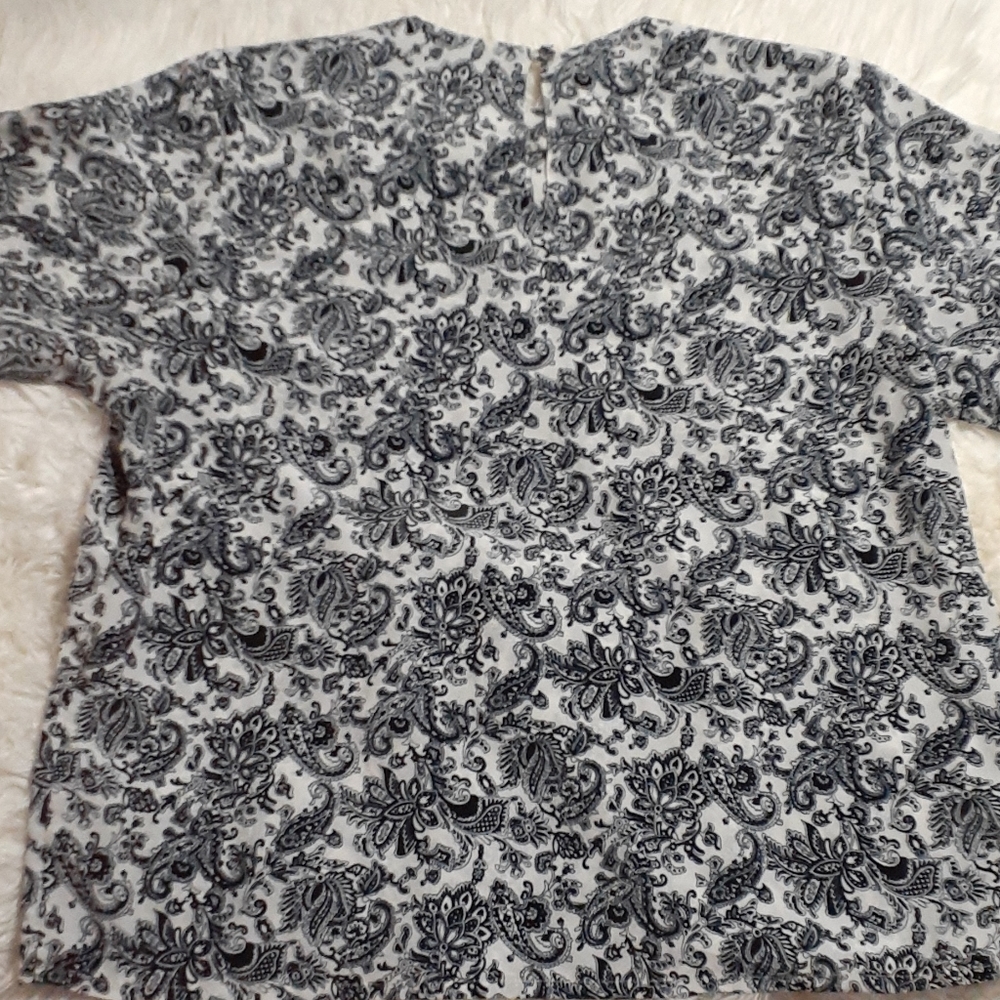 Oscar de la Renta Vintage Short Sleeve Top Size 16 - Picture 7 of 8